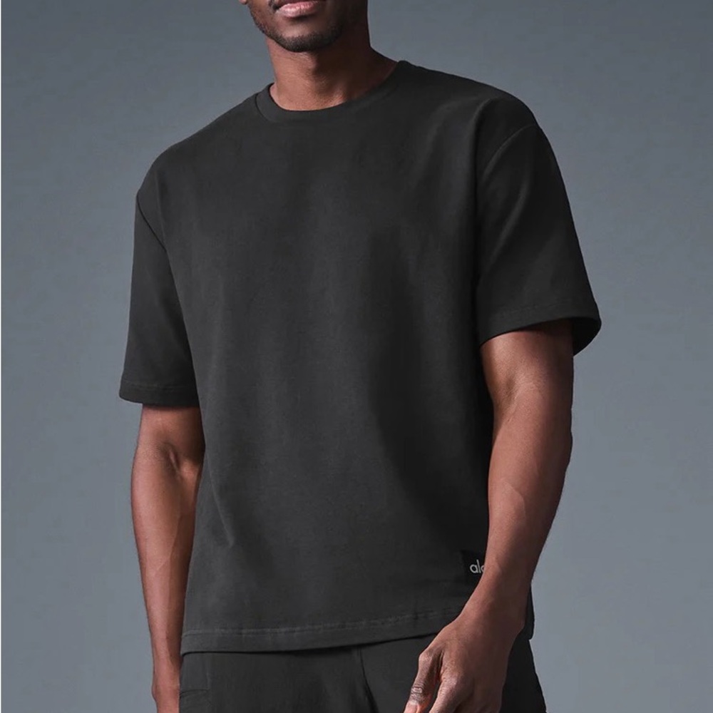 ALO Yoga Men's Double Take Short Sleeve Black